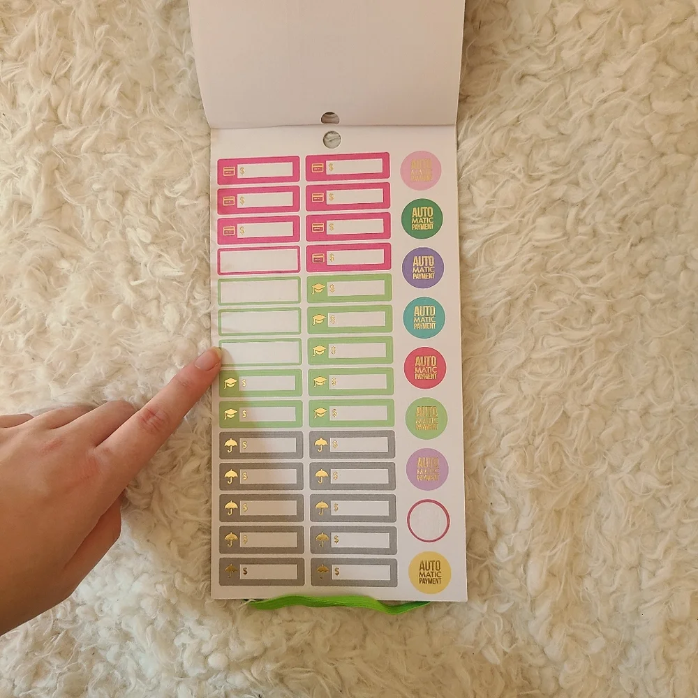 🌻 happy planner • budget sticker book